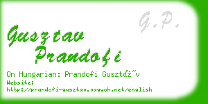 gusztav prandofi business card